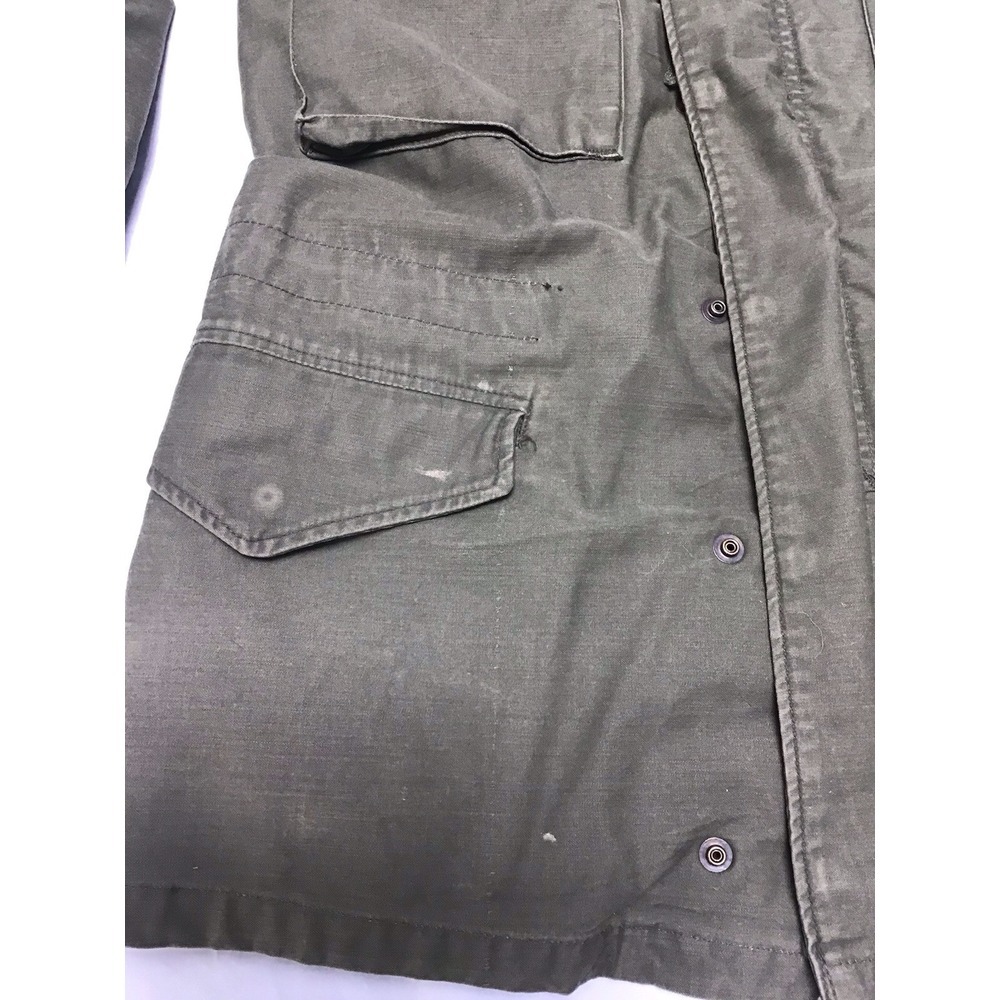 VTG US Army Field Jacket OG-107 Coat Cold Weather Military XS Short M65 USA 80's - Picture 8 of 10